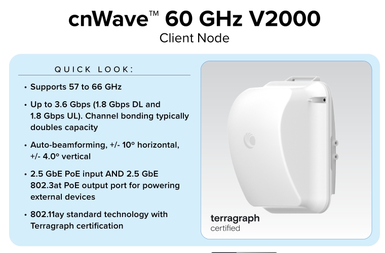 cnWave V2000,ײ豸